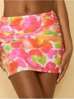 Shade & Shore Bright Floral Swim Skirt Coverup
